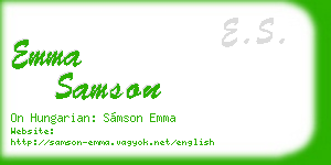 emma samson business card